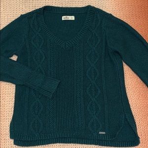 dark green sweater